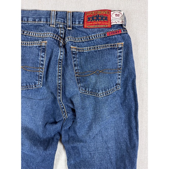 VTG Lucky Brand Peanut Pant 4/27 USA Low Rise Flare 33" Inseam Y2K Tall 90s - Picture 15 of 16